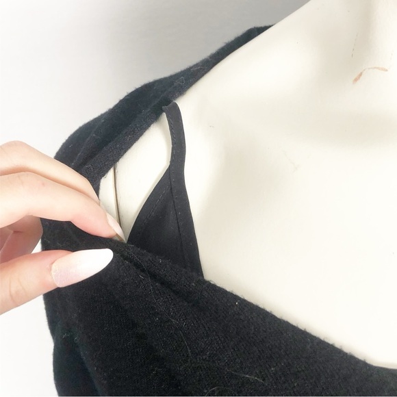 🖤 Alfred Sung Black Sweater with Layered Hem | Size Small 🖤 - Picture 6 of 12